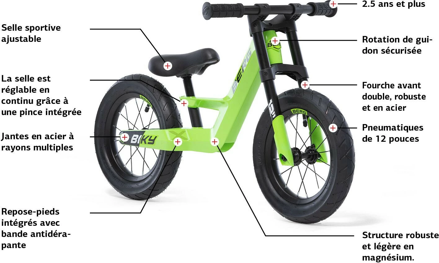 BERG TOYS Biky City Balancecykel Børn, Grøn 9 BERG TOYS Biky City Balancecykel Børn, Grøn - Billede 7
