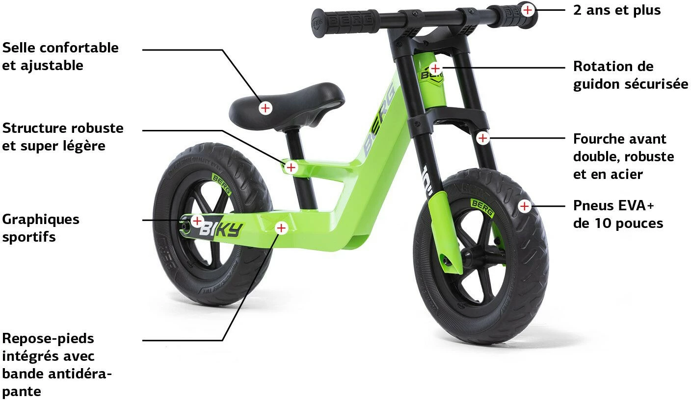 BERG TOYS Biky Mini Balance Bike Kids, Rød 9 BERG TOYS Biky Mini Balance Bike Kids, Rød - Billede 7
