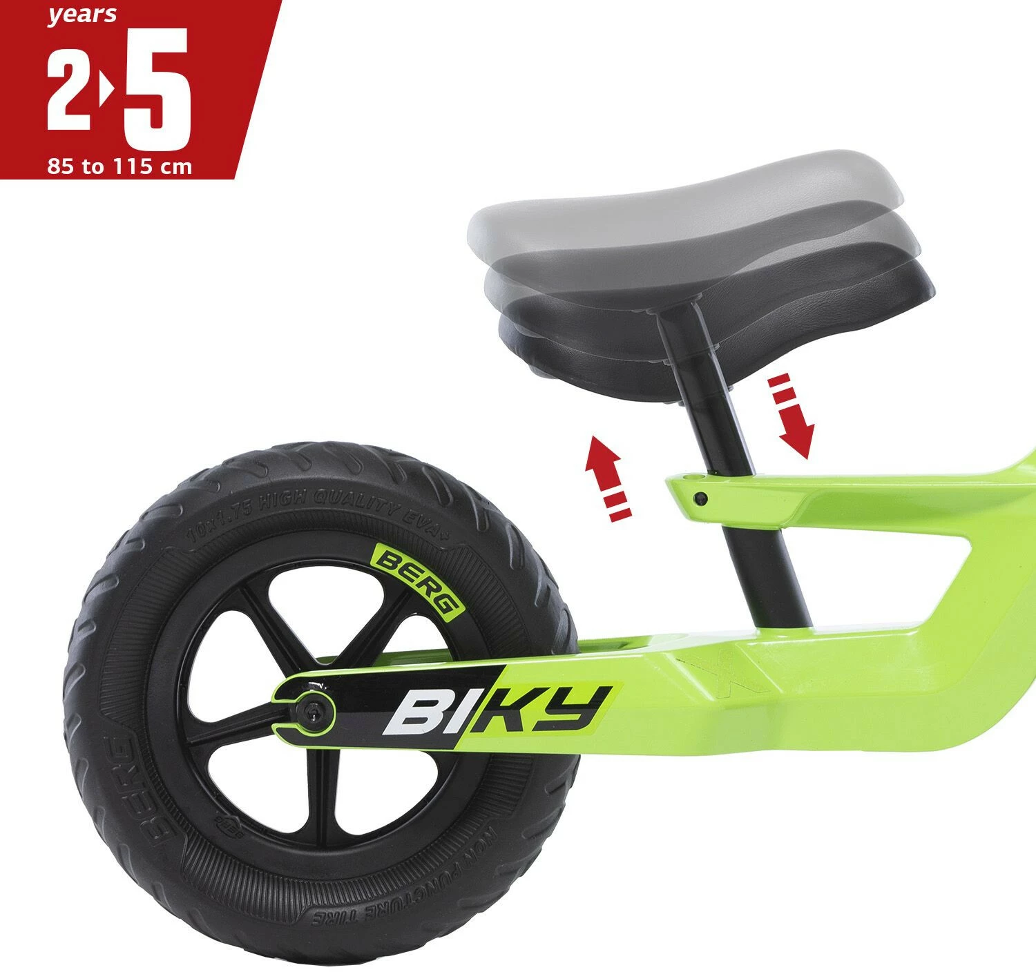 BERG TOYS Biky Mini Balance Bike Kids, Rød 11 BERG TOYS Biky Mini Balance Bike Kids, Rød - Billede 9