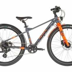 S'COOL S'cool XXlite EVO Disc 24 8-S Børn, Grå/orange -Vitus Salg scool xxlite evo disc 24 8 s kinder grey orange matt 1